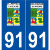 91 Ollainville logo autocollant plaque stickers ville