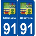 91 Orsay blason autocollant plaque stickers ville