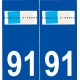 91 Orsay logo autocollant plaque stickers ville