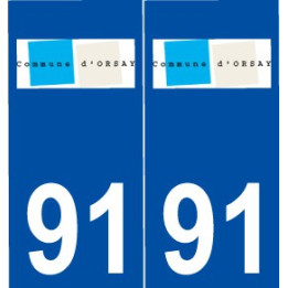 91 Orsay logo autocollant plaque stickers ville