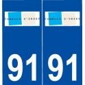 91 Orsay logo autocollant plaque stickers ville