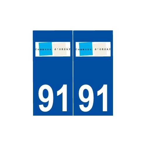 91 Orsay logo autocollant plaque stickers ville