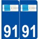 91 Orsay logo autocollant plaque stickers ville