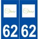 62 Barlin logo autocollant plaque stickers ville