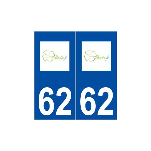 62 Barlin logo autocollant plaque stickers ville