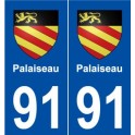 91 Palaiseau escudo de armas de la etiqueta engomada de la placa de pegatinas de la ciudad