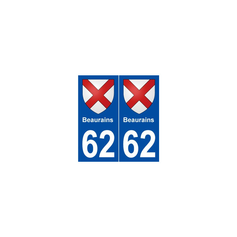 62 Beaurains blason autocollant plaque stickers ville