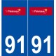 91 Palaiseau logo autocollant plaque stickers ville