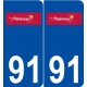 91 Palaiseau logo autocollant plaque stickers ville