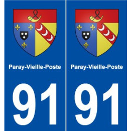 91 Paray-Vieille-Poste blason autocollant plaque stickers ville