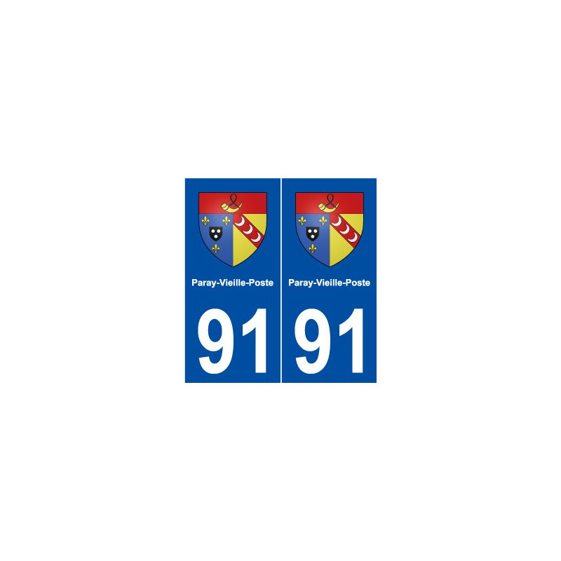 91 Paray-Vieille-Poste blason autocollant plaque stickers ville
