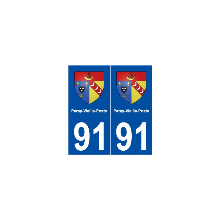 91 Paray-Vieille-Poste blason autocollant plaque stickers ville