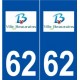 62 Beaurains logo autocollant plaque stickers ville