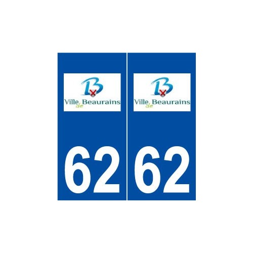62 Beaurains logo autocollant plaque stickers ville