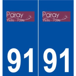 91 Paray-Vieille-Poste logo autocollant plaque stickers ville