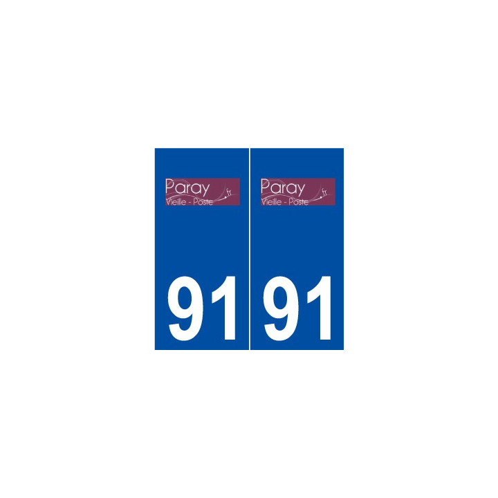 91 Paray-Vieille-Poste logo autocollant plaque stickers ville