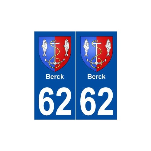 62 Berck blason autocollant plaque stickers ville