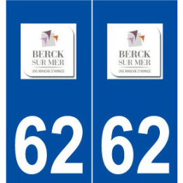 62 Berck logo autocollant plaque stickers ville