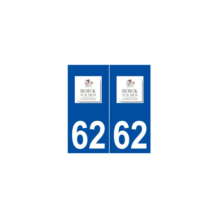 62 Berck logo autocollant plaque stickers ville