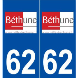 62 Béthune logo autocollant plaque stickers ville