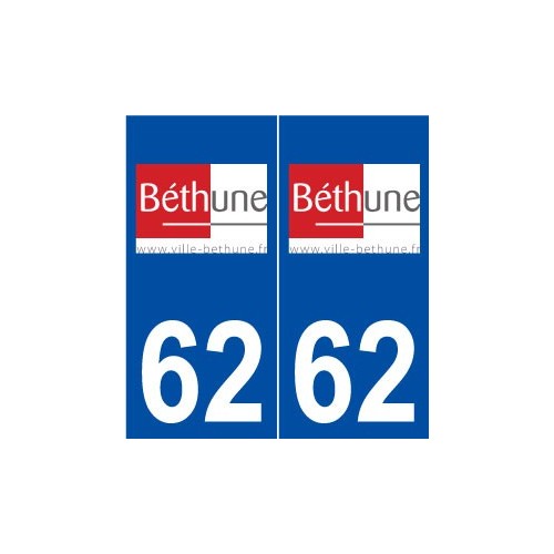 62 Béthune logo autocollant plaque stickers ville