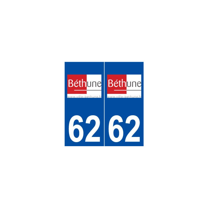 62 Béthune logo autocollant plaque stickers ville