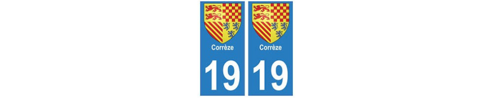 Aufkleber plakette ez departement Correze 19