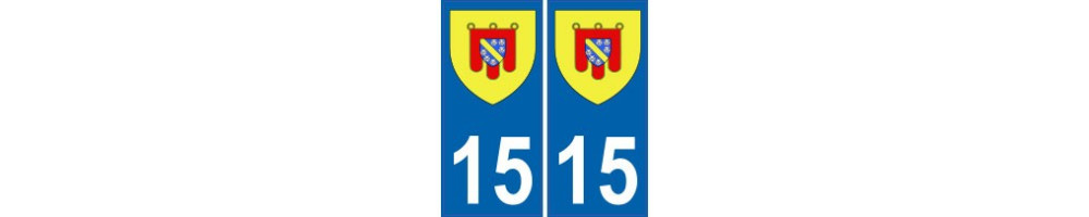 Aufkleber plakette ez 15 departement Cantal stadt