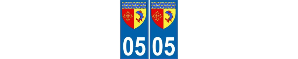 Autocollant plaque immatriculation département 04 Alpes-de-Haute-Provence ville
