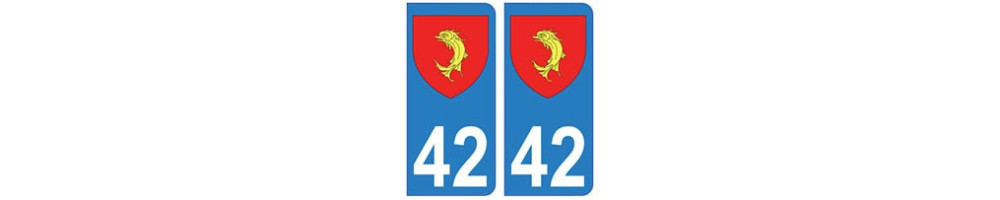 Aufkleber plakette ez departement Loire 42