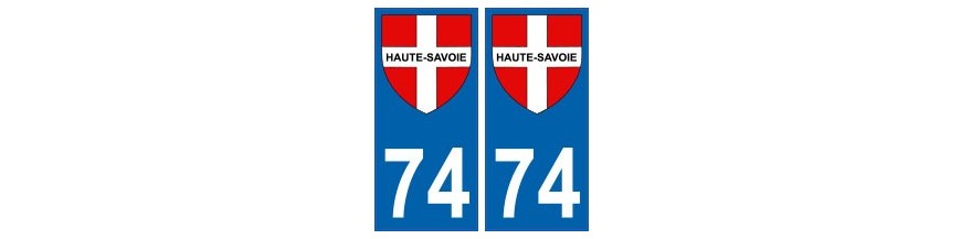 Blason Croix de Haute-Savoie - Stickers plaque immatriculation 74