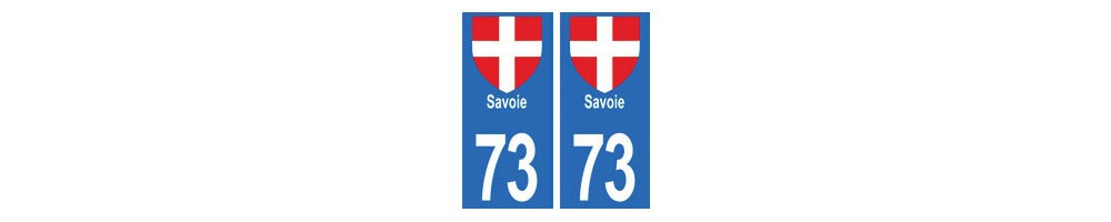 Aufkleber plakette ez 73 departement Savoie städten