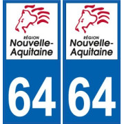 64 Pyrénées-Atlantiques autocollant