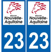 23 Creuse autocollant