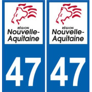 47 Lot-Et-Garonne autocollant 