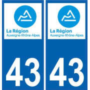 43 Haute-loire autocollant