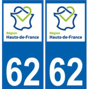 62 Pas-De-Calais autocollant