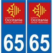 65 Hautes-Pyrénées autocollant
