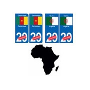 drapeau Afrique pays plaque
