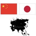 Flags countries Asia