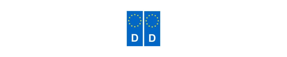 Autocollant plaque immatriculation auto identifiant pays Européen