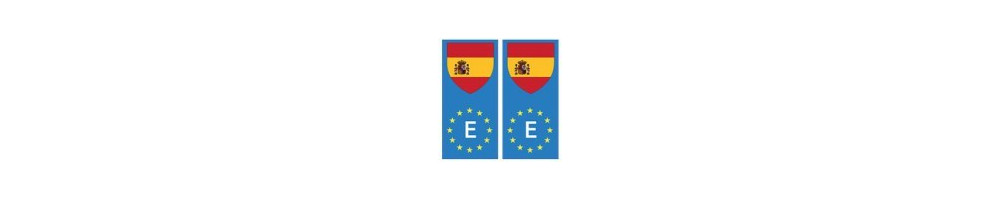 Sticker plaque immatriculation id country European flag