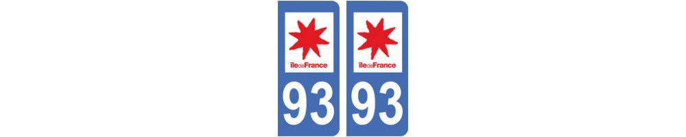 Aufkleber plakette ez departement 93 Seine Saint Denis 